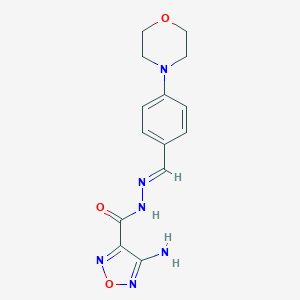 molecular formula C14H16N6O3 B400554 4-amino-N'-[4-(4-morpholinyl)benzylidene]-1,2,5-oxadiazole-3-carbohydrazide 