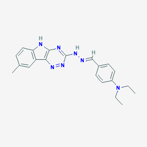 4-(diethylamino)benzaldehyde (8-methyl-5H-[1,2,4]triazino[5,6-b]indol-3-yl)hydrazone