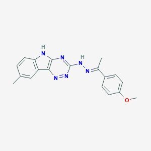 1-(4-methoxyphenyl)ethanone (8-methyl-5H-[1,2,4]triazino[5,6-b]indol-3-yl)hydrazone