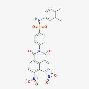 molecular formula C26H18N4O8S B400566 N-(3,4-dimethylphenyl)-4-(6,7-dinitro-1,3-dioxo-1H-benzo[de]isoquinolin-2(3H)-yl)benzenesulfonamide 