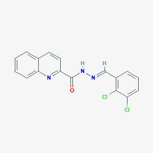 molecular formula C17H11Cl2N3O B400571 N-[(E)-(2,3-dichlorophenyl)methylideneamino]quinoline-2-carboxamide 