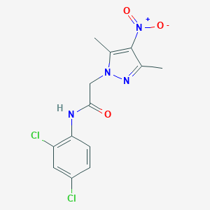 molecular formula C13H12Cl2N4O3 B400601 N-(2,4-dichlorophenyl)-2-(3,5-dimethyl-4-nitropyrazol-1-yl)acetamide CAS No. 351520-65-5