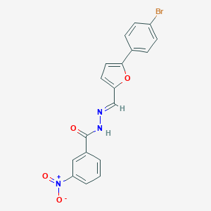 molecular formula C18H12BrN3O4 B400613 N'-{[5-(4-bromophenyl)-2-furyl]methylene}-3-nitrobenzohydrazide 