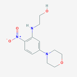 molecular formula C12H17N3O4 B400615 2-{2-Nitro-5-morpholin-4-ylanilino}ethanol 