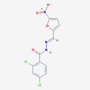 molecular formula C12H7Cl2N3O4 B400619 2,4-dichloro-N'-({5-nitro-2-furyl}methylene)benzohydrazide CAS No. 100399-10-8