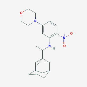 molecular formula C22H31N3O3 B400621 N-[1-(ADAMANTAN-1-YL)ETHYL]-5-(MORPHOLIN-4-YL)-2-NITROANILINE 