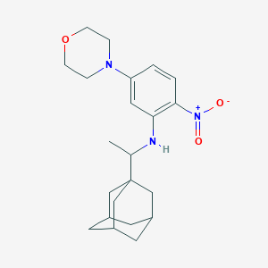 molecular formula C22H31N3O3 B400621 N-[1-(1-adamantyl)ethyl]-5-morpholin-4-yl-2-nitroaniline 