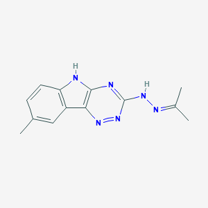 molecular formula C13H14N6 B400622 acetone (8-methyl-5H-[1,2,4]triazino[5,6-b]indol-3-yl)hydrazone 