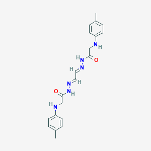 molecular formula C20H24N6O2 B400624 2-(4-toluidino)-N'-{2-[(4-toluidinoacetyl)hydrazono]ethylidene}acetohydrazide 