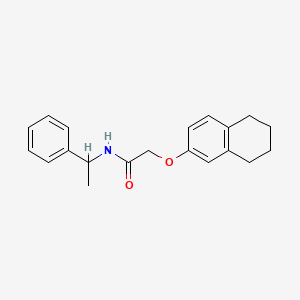 molecular formula C20H23NO2 B4006721 N-(1-phenylethyl)-2-(5,6,7,8-tetrahydronaphthalen-2-yloxy)acetamide 