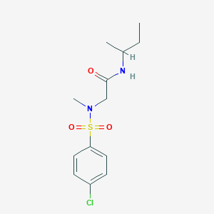 molecular formula C13H19ClN2O3S B4006731 N-butan-2-yl-N~2~-[(4-chlorophenyl)sulfonyl]-N~2~-methylglycinamide 