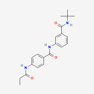 molecular formula C21H25N3O3 B4006765 N-(tert-butyl)-3-{[4-(propionylamino)benzoyl]amino}benzamide 