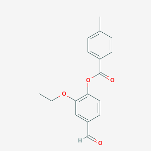 molecular formula C17H16O4 B400684 2-Ethoxy-4-formylphenyl 4-methylbenzoate CAS No. 331002-74-5