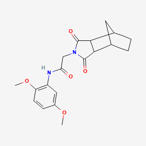 molecular formula C19H22N2O5 B4006875 N-(2,5-dimethoxyphenyl)-2-(3,5-dioxo-4-azatricyclo[5.2.1.02,6]decan-4-yl)acetamide 