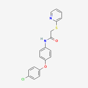 molecular formula C19H15ClN2O2S B4006887 N~1~-[4-(4-CHLOROPHENOXY)PHENYL]-2-(2-PYRIDYLSULFANYL)ACETAMIDE 