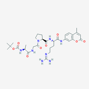 molecular formula C31H44N8O8 B040069 Boc-Ala-Gly-Pro-Arg-7-Amino-4-Methylcoumarin CAS No. 118850-78-5
