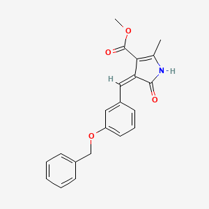 molecular formula C21H19NO4 B4006914 methyl (4Z)-4-[3-(benzyloxy)benzylidene]-2-methyl-5-oxo-4,5-dihydro-1H-pyrrole-3-carboxylate 