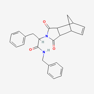 molecular formula C25H24N2O3 B4006991 N-benzyl-2-(1,3-dioxo-1,3,3a,4,7,7a-hexahydro-2H-4,7-methanoisoindol-2-yl)-3-phenylpropanamide 