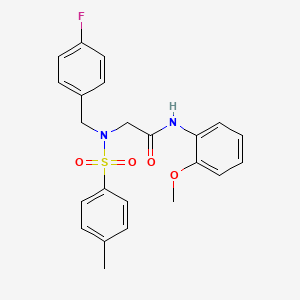 molecular formula C23H23FN2O4S B4007013 N~2~-(4-fluorobenzyl)-N-(2-methoxyphenyl)-N~2~-[(4-methylphenyl)sulfonyl]glycinamide 