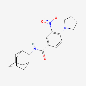 molecular formula C21H27N3O3 B4007093 N-2-Adamantyl-3-nitro-4-pyrrolidin-1-ylbenzamide 