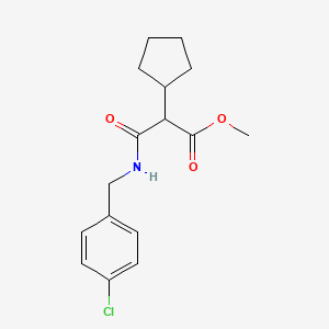 molecular formula C16H20ClNO3 B4007276 Methyl 3-[(4-chlorophenyl)methylamino]-2-cyclopentyl-3-oxopropanoate 