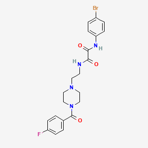 molecular formula C21H22BrFN4O3 B4007299 N'-(4-bromophenyl)-N-[2-[4-(4-fluorobenzoyl)piperazin-1-yl]ethyl]oxamide 