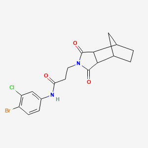 molecular formula C18H18BrClN2O3 B4007328 N-(4-bromo-3-chlorophenyl)-3-(1,3-dioxooctahydro-2H-4,7-methanoisoindol-2-yl)propanamide 