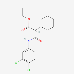 molecular formula C17H21Cl2NO3 B4007425 ethyl 2-cyclohexyl-3-(3,4-dichloroanilino)-3-oxopropanoate 