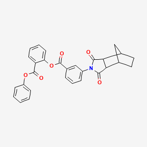 molecular formula C29H23NO6 B4007497 phenyl 2-({[3-(1,3-dioxooctahydro-2H-4,7-methanoisoindol-2-yl)phenyl]carbonyl}oxy)benzoate 