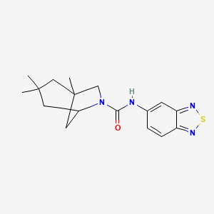 molecular formula C17H22N4OS B4007605 N-(2,1,3-benzothiadiazol-5-yl)-1,3,3-trimethyl-6-azabicyclo[3.2.1]octane-6-carboxamide 