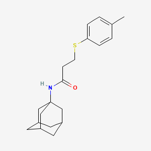 molecular formula C20H27NOS B4007621 N-(1-adamantyl)-3-(4-methylphenyl)sulfanylpropanamide 
