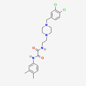 molecular formula C23H28Cl2N4O2 B4007674 N-[2-[4-[(3,4-dichlorophenyl)methyl]piperazin-1-yl]ethyl]-N'-(3,4-dimethylphenyl)oxamide 