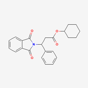 molecular formula C23H23NO4 B4007690 Cyclohexyl 3-(1,3-dioxoisoindol-2-yl)-3-phenylpropanoate 