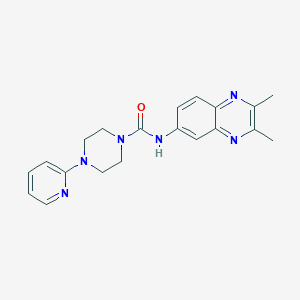 molecular formula C20H22N6O B4007714 N-(2,3-dimethylquinoxalin-6-yl)-4-pyridin-2-ylpiperazine-1-carboxamide 