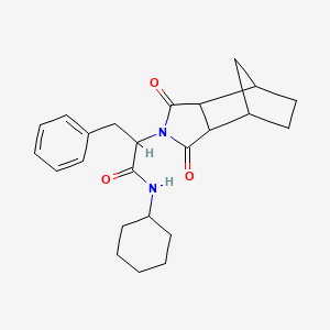molecular formula C24H30N2O3 B4007722 N-CYCLOHEXYL-2-{3,5-DIOXO-4-AZATRICYCLO[5.2.1.0(2),?]DECAN-4-YL}-3-PHENYLPROPANAMIDE 