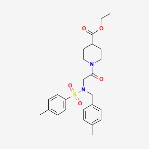 molecular formula C25H32N2O5S B4007761 Ethyl 1-[2-[(4-methylphenyl)methyl-(4-methylphenyl)sulfonylamino]acetyl]piperidine-4-carboxylate 