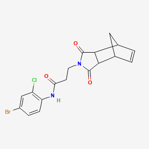 molecular formula C18H16BrClN2O3 B4007786 N-(4-bromo-2-chlorophenyl)-3-(1,3-dioxo-1,3,3a,4,7,7a-hexahydro-2H-4,7-methanoisoindol-2-yl)propanamide 