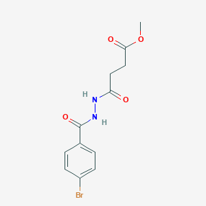 molecular formula C12H13BrN2O4 B400782 Methyl 4-[2-(4-bromobenzoyl)hydrazino]-4-oxobutanoate 
