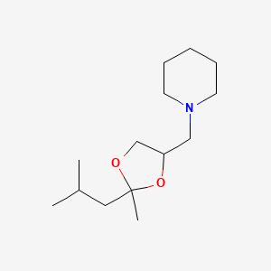 molecular formula C14H27NO2 B4007836 Piperidine, 1-[[2-methyl-2-(2-methylpropyl)-1,3-dioxolan-4-yl]methyl]- CAS No. 89857-73-8