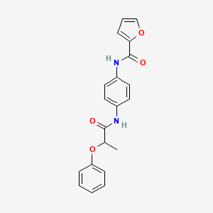 molecular formula C20H18N2O4 B4007869 N-{4-[(2-phenoxypropanoyl)amino]phenyl}furan-2-carboxamide 