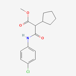 molecular formula C15H18ClNO3 B4007881 Methyl 3-(4-chloroanilino)-2-cyclopentyl-3-oxopropanoate 