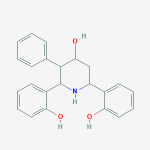 molecular formula C23H24N2O2 B040079 2,6-Bis(2-hydroxyphenyl)-3-phenylpiperidin-4-ol CAS No. 124069-13-2