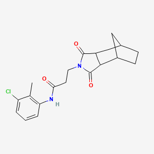 molecular formula C19H21ClN2O3 B4007923 N-(3-chloro-2-methylphenyl)-3-(1,3-dioxooctahydro-2H-4,7-methanoisoindol-2-yl)propanamide 