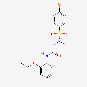 molecular formula C17H19BrN2O4S B4007978 N~2~-[(4-bromophenyl)sulfonyl]-N-(2-ethoxyphenyl)-N~2~-methylglycinamide 