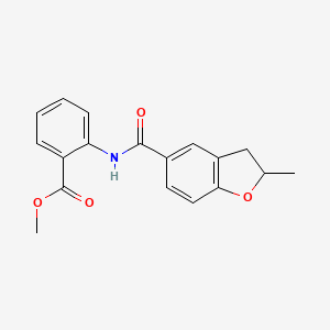 molecular formula C18H17NO4 B4007981 methyl 2-[(2-methyl-2,3-dihydro-1-benzofuran-5-carbonyl)amino]benzoate 
