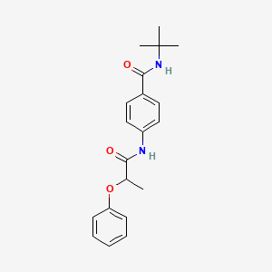 molecular formula C20H24N2O3 B4008017 N-tert-butyl-4-[(2-phenoxypropanoyl)amino]benzamide 