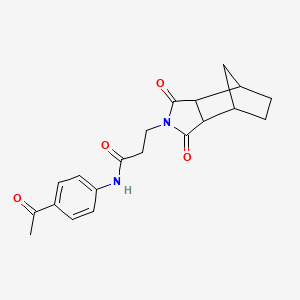 molecular formula C20H22N2O4 B4008118 N-(4-acetylphenyl)-3-(1,3-dioxooctahydro-2H-4,7-methanoisoindol-2-yl)propanamide 