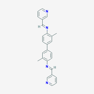 molecular formula C26H22N4 B400814 N-{3,3'-dimethyl-4'-[(3-pyridinylmethylene)amino][1,1'-biphenyl]-4-yl}-N-(3-pyridinylmethylene)amine 