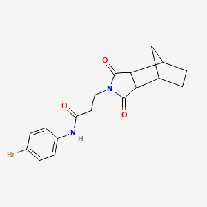 molecular formula C18H19BrN2O3 B4008218 N-(4-bromophenyl)-3-(1,3-dioxooctahydro-2H-4,7-methanoisoindol-2-yl)propanamide 
