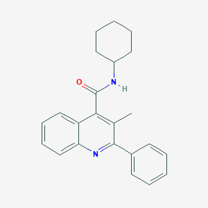 molecular formula C23H24N2O B4008243 N-cyclohexyl-3-methyl-2-phenylquinoline-4-carboxamide CAS No. 337924-74-0